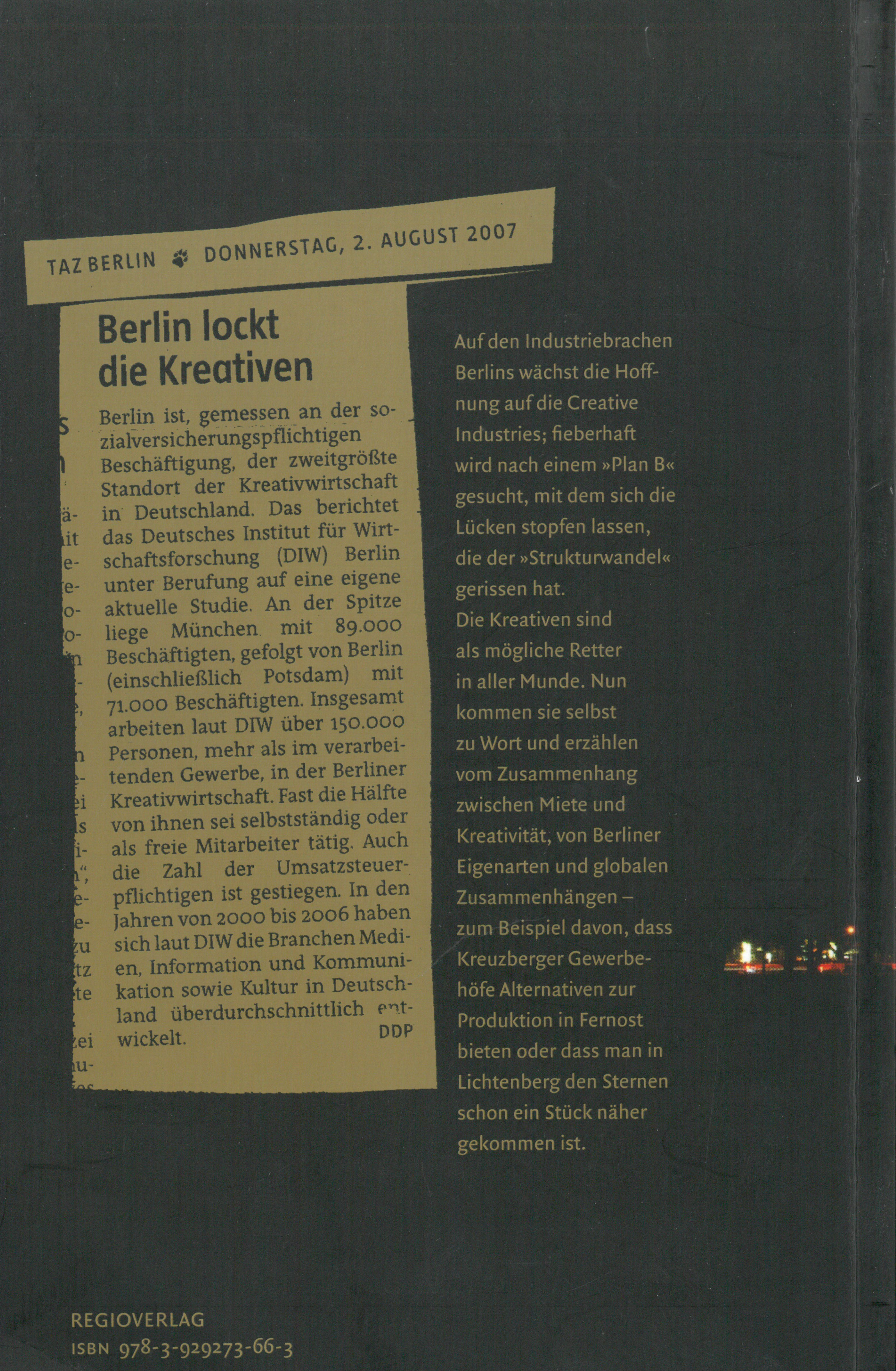 Plan B. Kulturwirtschaft in Berlin